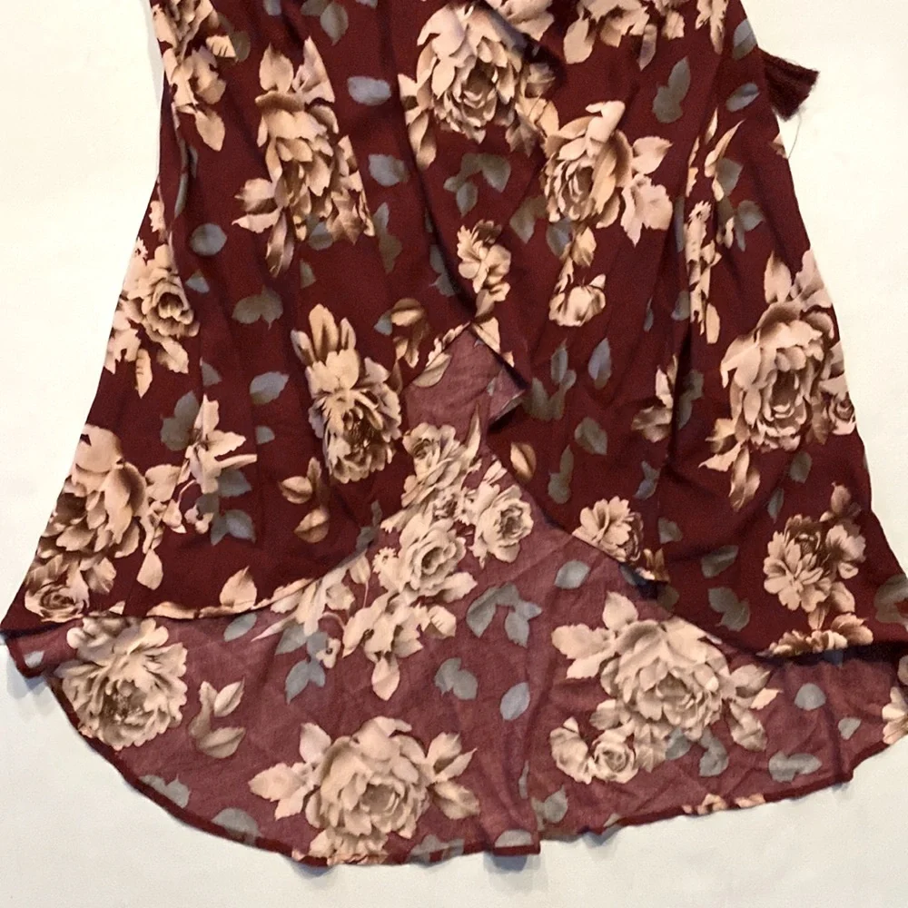 Cotton Candy Red and Pink V-Neck Sundress - Picture 7 of 7